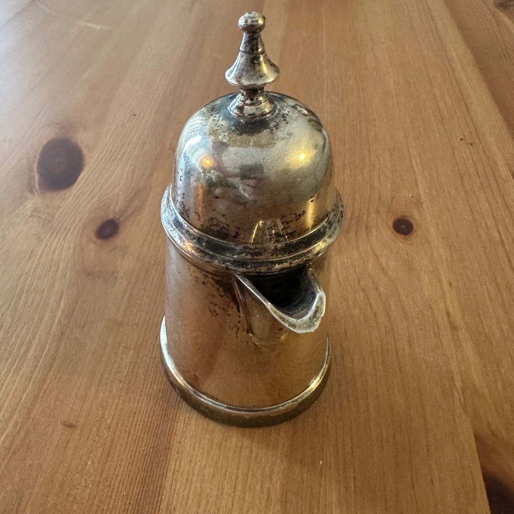 Vintage Eales 1779 India Silver Plate Mini Teapot Pitcher Hinged Lid 20